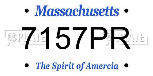 7157PR Massachusetts License Plate