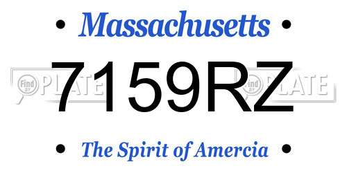 7159RZ Massachusetts License Plate