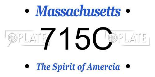715C Massachusetts License Plate