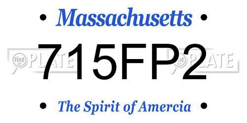 715FP2 Massachusetts License Plate