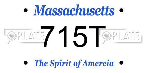 715T Massachusetts License Plate