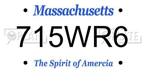 715WR6 Massachusetts License Plate