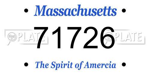 71726 Massachusetts License Plate