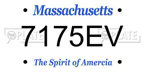 7175EV Massachusetts License Plate