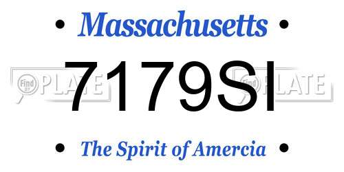 7179SI Massachusetts License Plate