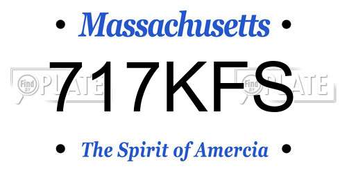 717KFS Massachusetts License Plate