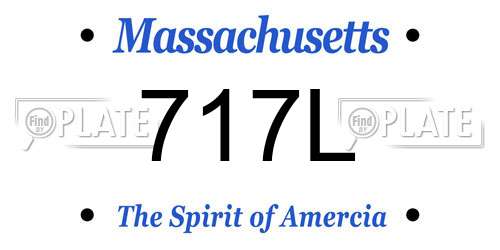 717L Massachusetts License Plate
