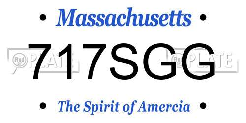 717SGG Massachusetts License Plate