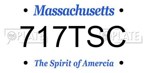 717TSC Massachusetts License Plate
