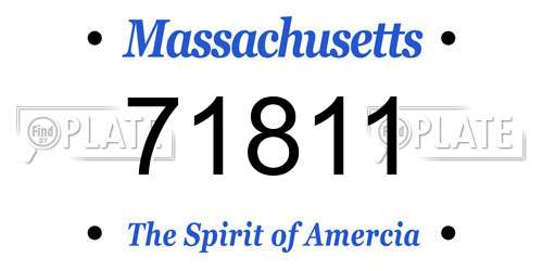 71811 Massachusetts License Plate
