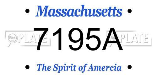 7195A Massachusetts License Plate