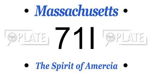 71I Massachusetts License Plate