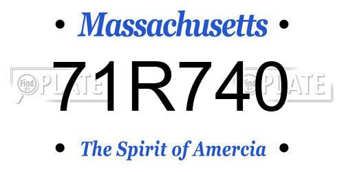 71R740 Massachusetts License Plate