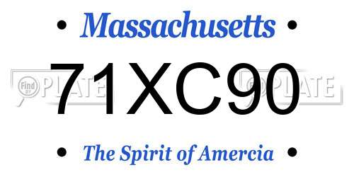 71XC90 Massachusetts License Plate