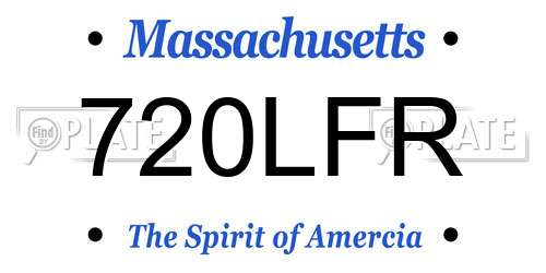 720LFR Massachusetts License Plate