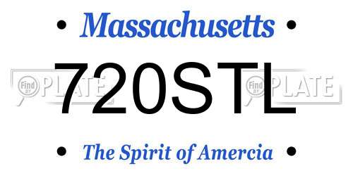 720STL Massachusetts License Plate