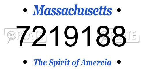7219188 Massachusetts License Plate