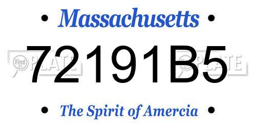 72191B5 Massachusetts License Plate