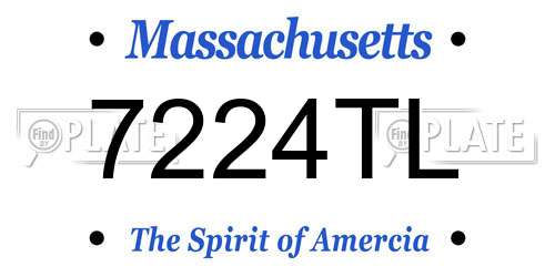 7224TL Massachusetts License Plate