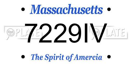 7229IV Massachusetts License Plate