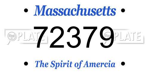 72379 Massachusetts License Plate