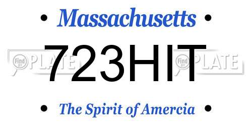 723HIT Massachusetts License Plate