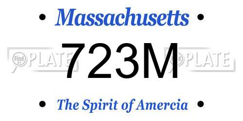 723M Massachusetts License Plate