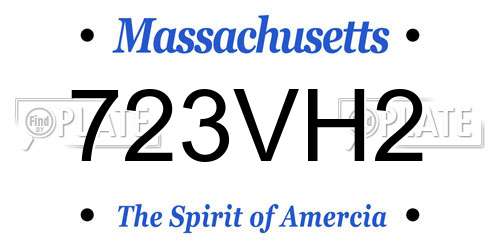 723VH2 Massachusetts License Plate