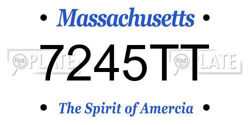 7245TT Massachusetts License Plate