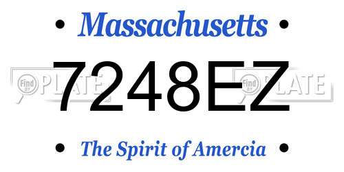 7248EZ Massachusetts License Plate