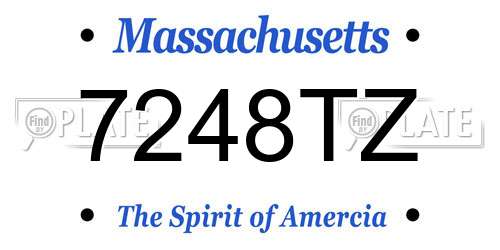 7248TZ Massachusetts License Plate