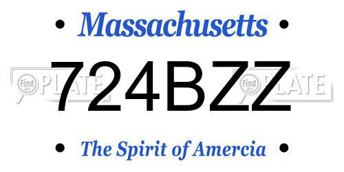 724BZZ Massachusetts License Plate