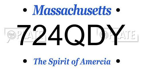 724QDY Massachusetts License Plate
