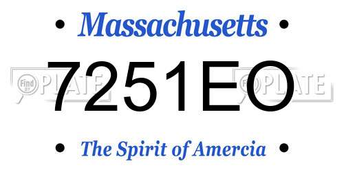 7251EO Massachusetts License Plate
