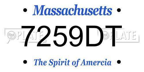 7259DT Massachusetts License Plate