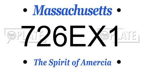 726EX1 Massachusetts License Plate