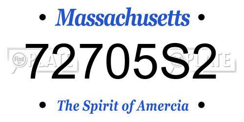 72705S2 Massachusetts License Plate
