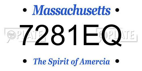 7281EQ Massachusetts License Plate