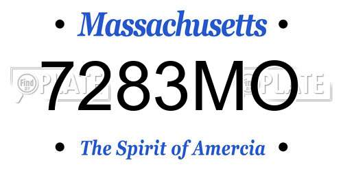 7283MO Massachusetts License Plate
