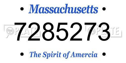 7285273 Massachusetts License Plate