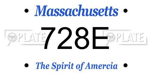 728E Massachusetts License Plate