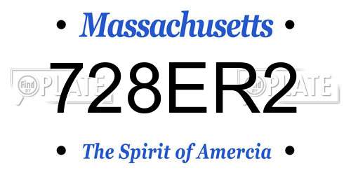 728ER2 Massachusetts License Plate