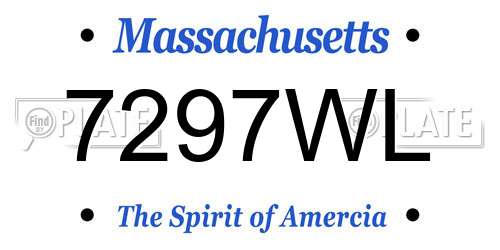 7297WL Massachusetts License Plate