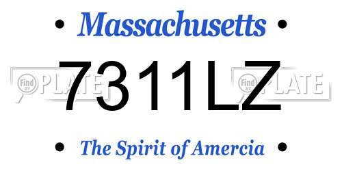 7311LZ Massachusetts License Plate