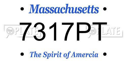 7317PT Massachusetts License Plate