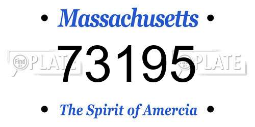73195 Massachusetts License Plate