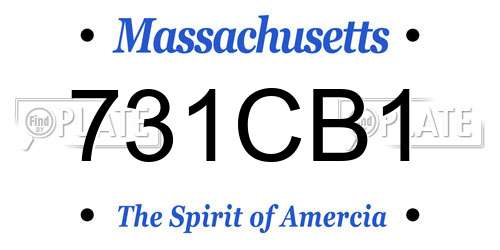 731CB1 Massachusetts License Plate