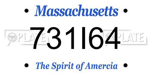 731I64 Massachusetts License Plate