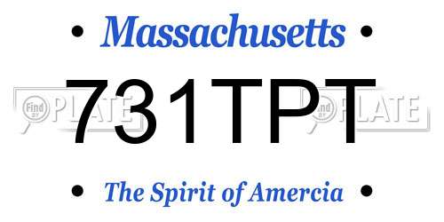 731TPT Massachusetts License Plate