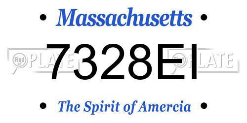 7328EI Massachusetts License Plate